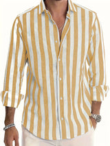 George - Camicia a Maniche Lunghe a Righe Elegante