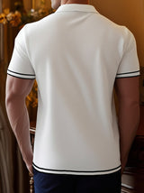 Camicia a Maniche Corte con Bordo a Contrasto