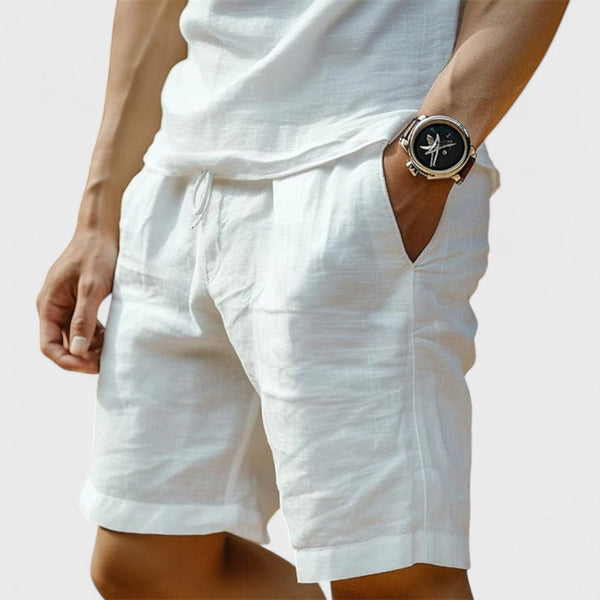 Calypso | Pantaloni Corti in Lino Artigianale da Uomo