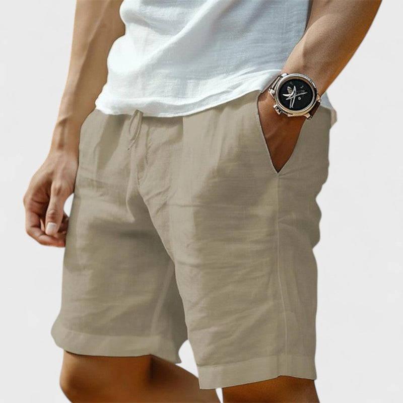 Calypso | Pantaloni Corti in Lino Artigianale da Uomo