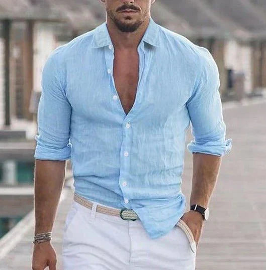 Camicia in lino - Eleganza estiva con una sensazione di leggerezza