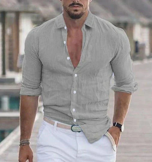 Camicia in lino - Eleganza estiva con una sensazione di leggerezza